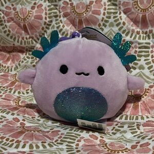 Monica Squishmallow Clip - Purple Axolotl Squishmallow Clip-on Plush
